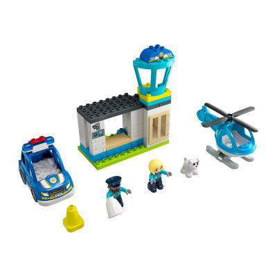 Duplo Rescue Police Station & Helicopter Building Toy (40 Pieces)