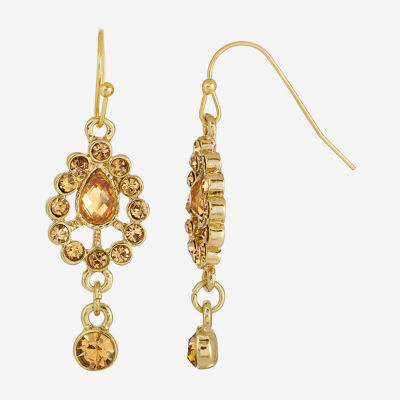 1928 Gold Tone Drop Earrings