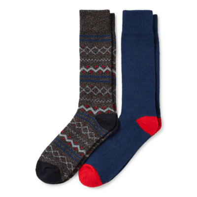 St. John's Bay Mens 2 Pair Boot Socks