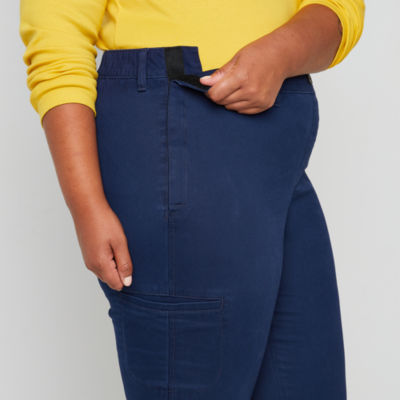 St. John's Bay-Plus Womens Adaptive Regular Fit Slim Easy-on + Easy-off Seated Wear Trouser