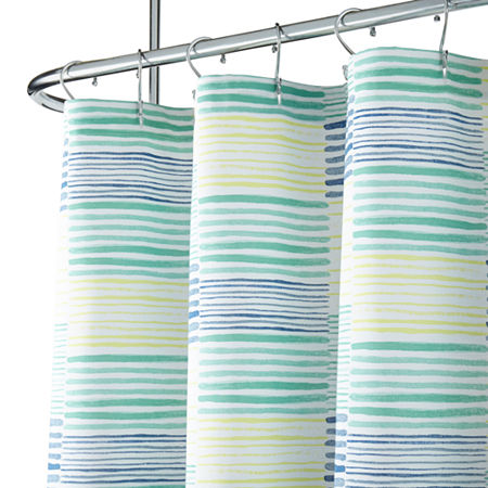 Home Expressions Watercolor Check Shower Curtain, One Size, Multiple Colors