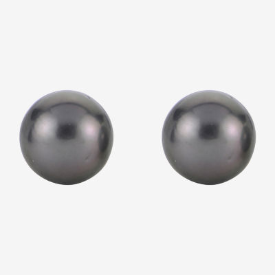 Tahitian Pearl 10-11mm 10K Yellow Gold Stud Earrings