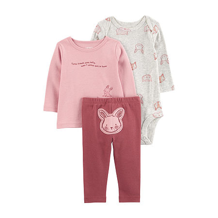 Carter's Baby Girls 3-pc. Pant Set, 12 Months, Pink