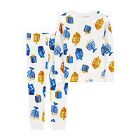 Carter's Hanukkah Baby Unisex 2-pc. Pajama Set, 18 Months, White