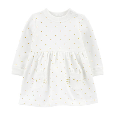 Carter's Baby Girls Long Sleeve Fitted A-Line Dress