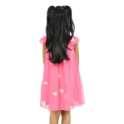 Lilt Little Girls Short Sleeve Flutter A-Line Dress