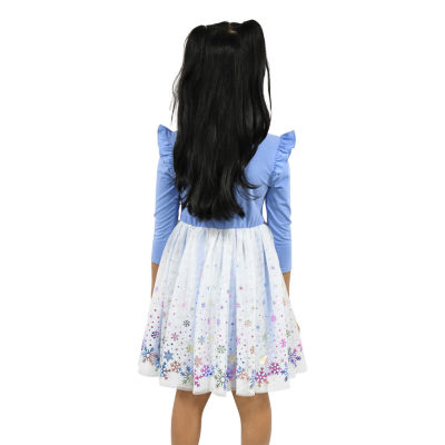 Lilt Little Girls 3/4 Sleeve Ruffled Tutu Dress