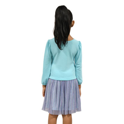 Lilt Little Girls Long Sleeve Puffed Tutu Dress