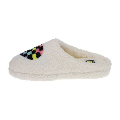 Joe Boxer Micro Sherpa Heart Clog Womens Memory Foam Clog Slippers