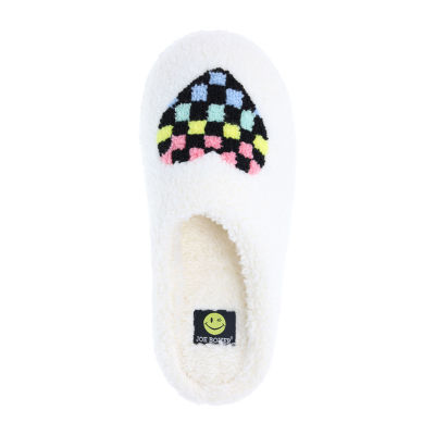 Joe Boxer Micro Sherpa Heart Clog Womens Memory Foam Clog Slippers