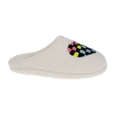 Joe Boxer Micro Sherpa Heart Clog Womens Memory Foam Clog Slippers