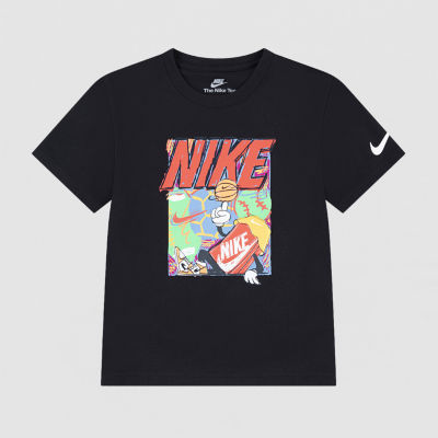 Nike Little Boys Crew Neck Short Sleeve Regular Fit Graphic T-Shirt