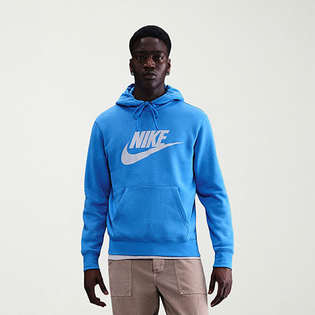 Nike Club Mens Long Sleeve Fleece Active Big and Tall Hoodie, 3x-large, Blue