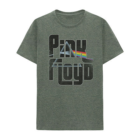 Novelty T-shirts Mens Crew Neck Short Sleeve Regular Fit Pink Floyd Big And Tall Graphic T-shirt In Green