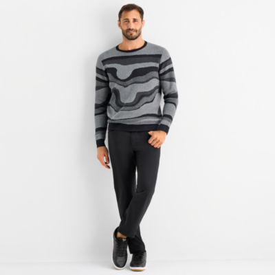 Stylus Mens Crew Neck Long Sleeve Pullover Sweater