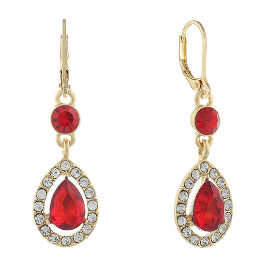 Monet Jewelry Drop Earrings, Color: Red - JCPenney