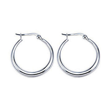 925 Sterling Silver Chunky Hoop Earrings 4 Mm Thick 18 20 