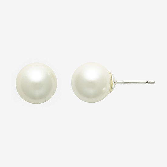 Mixit Hypoallergenic Simulated Pearl 10mm Stud Earrings