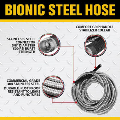 Bionic Steel Heavy Duty Stainless Steel Garden Hose