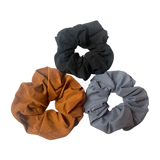 a.n.a Black Orange & Grey Scrunchie 3-pc. Hair Ties