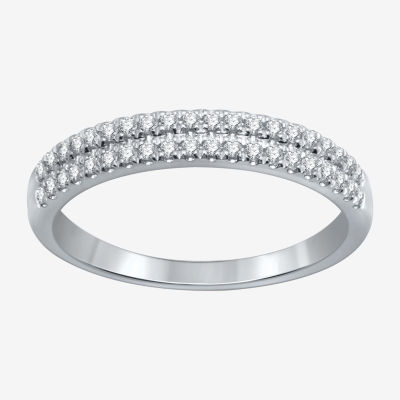 I Said Yes (H-I / I1) 1/4 CT. T.W. Lab Grown White Diamond Sterling Silver or 14K Gold Over Silver Anniversary Wedding Band