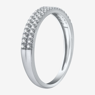 I Said Yes (H-I / I1) 1/4 CT. T.W. Lab Grown White Diamond Sterling Silver or 14K Gold Over Silver Anniversary Wedding Band