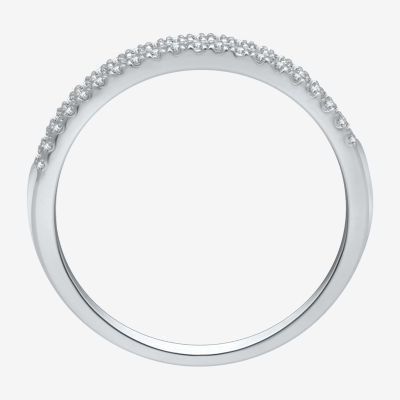 I Said Yes (H-I / I1) 1/4 CT. T.W. Lab Grown White Diamond Sterling Silver or 14K Gold Over Silver Anniversary Wedding Band