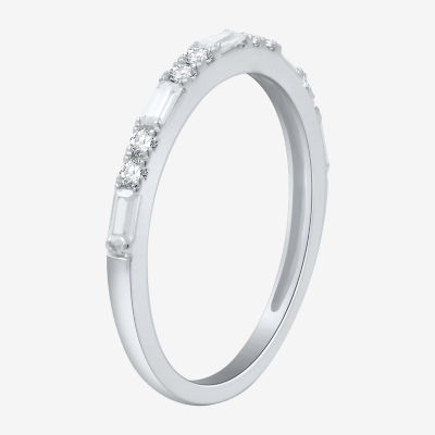 I Said Yes (H-I / I1) 1/3 CT. T.W. Lab Grown White Diamond Sterling Silver or 14K Gold Over Silver Wedding Band