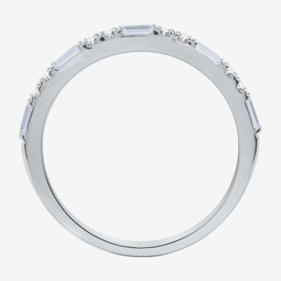 I Said Yes (H-I / I1) 1/3 CT. T.W. Lab Grown White Diamond Sterling Silver or 14K Gold Over Silver Wedding Band