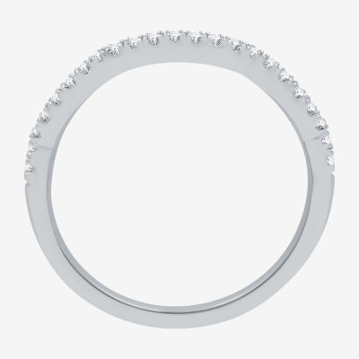 I Said Yes (H-I / I1) Womens 1 CT. T.W. Lab Grown White Diamond Sterling Silver or 14K Gold Over Silver Side Stone Halo Bridal Set