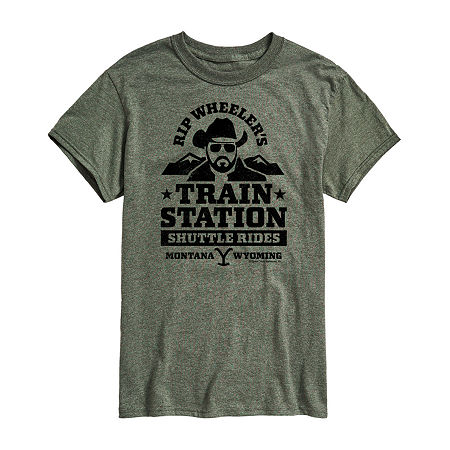 Novelty T-shirts Yellowstone Mens Crew Neck Short Sleeve Regular Fit Graphic T-shirt In Green