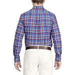 IZOD Advantage Performance Mens Classic Fit Long Sleeve Plaid Button-Down Shirt