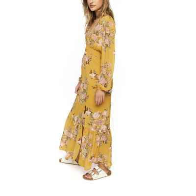 juniors long sleeve maxi dress