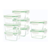 Kinetic 12-Piece Glass Square Food Storage Set 