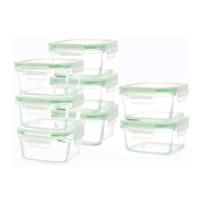 Kinetic Gogreen Glassworks Square 16-Pc. Food Container Set