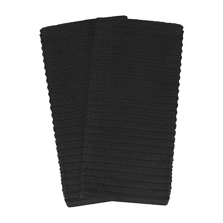 Ritz Royale Solid 2-pc. Kitchen Towels, One Size, Black