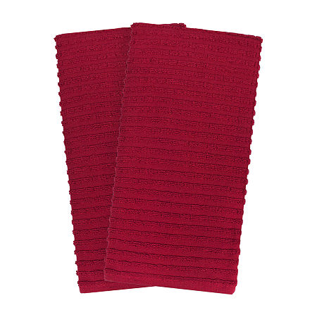 Ritz Royale Solid 2-pc. Kitchen Towels, One Size, Red