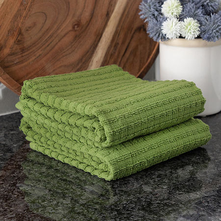 Ritz Royale Solid 2-pc. Kitchen Towels, One Size, Green