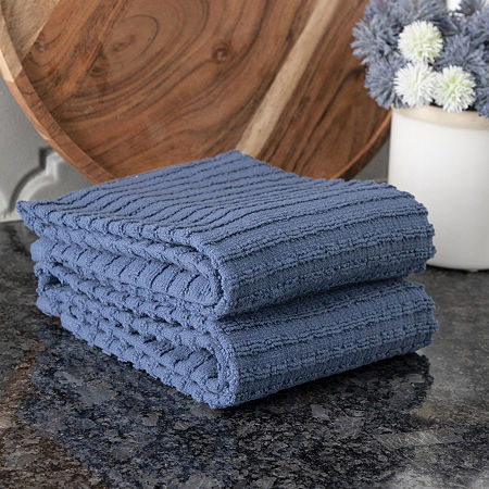 Ritz Royale Solid 2-pc. Kitchen Towels, One Size, Blue