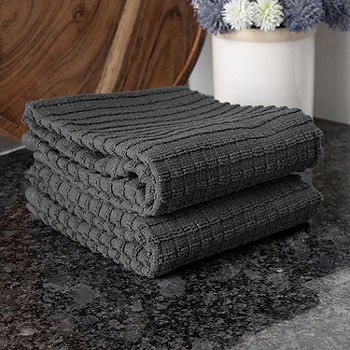 Ritz 6-Pack Terry Kitchen Towel and Dish Cloth Set ,Graphite