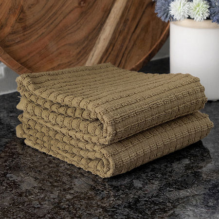 Ritz Royale Solid 2-pc. Kitchen Towels, One Size, Brown