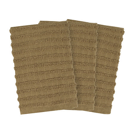 Ritz Royale Solid 3-pc. Dish Cloths, One Size, Brown