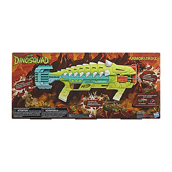Nerf DinoSquad Armorstrike Dart Blaster, 8-Dart Rotating Drum, Drop Grip,  16 Nerf Elite Darts, Anklyosaurus Dinosaur Design - Nerf