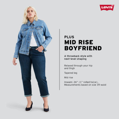 relaxed levi's boyfriend jeans