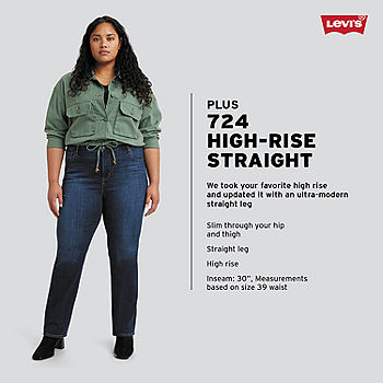 Levi's® Womens Plus 724™ High Rise Straight Jean - JCPenney