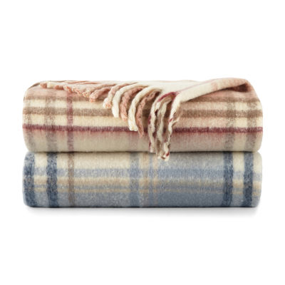 Linden Street Wool Plaid Throw JCPenney