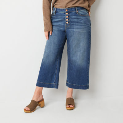 a.n.a Plus Womens High Rise Cropped Flare Jean - JCPenney