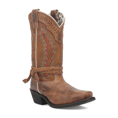 Laredo Womens Knot Time Flat Heel Cowboy Boots Brazos Mall