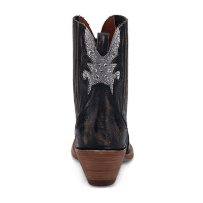 Dan Post Womens Crystal Stacked Heel Cowboy Boots