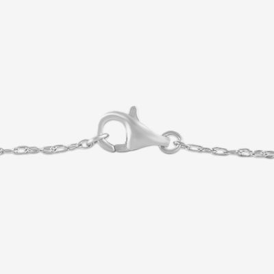 1/10 C.T. T.W. Lab Grown White Diamond 10K White or Yellow Gold 7.25 Inch Rope Bar Chain Bracelet